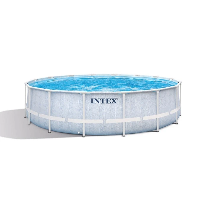 Piscine Tubulaire Ronde Intex Chevron 4,88 X 1,22 M