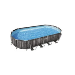Piscine Ovale Bestway Power Steel™ Bois Rustique 7,32 X 3,66 X 1,22 M