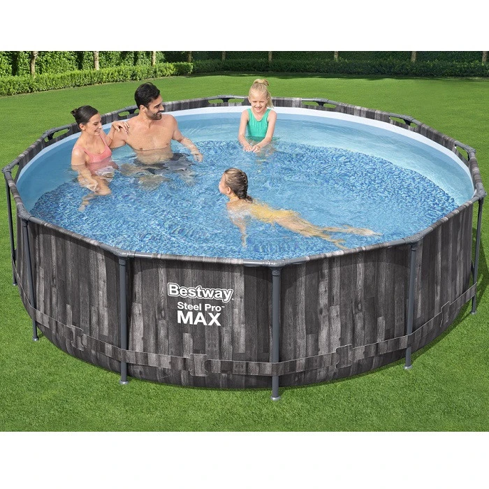 Piscine Tubulaire Ronde Bestway Steel Pro Max Imitation Bois 3,66 X 1,00 M â Image 5