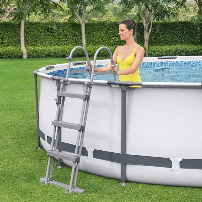 Piscine Tubulaire Ronde Bestway Steel Pro Max 3,05 X 0,76 - Gris Clair â Image 4