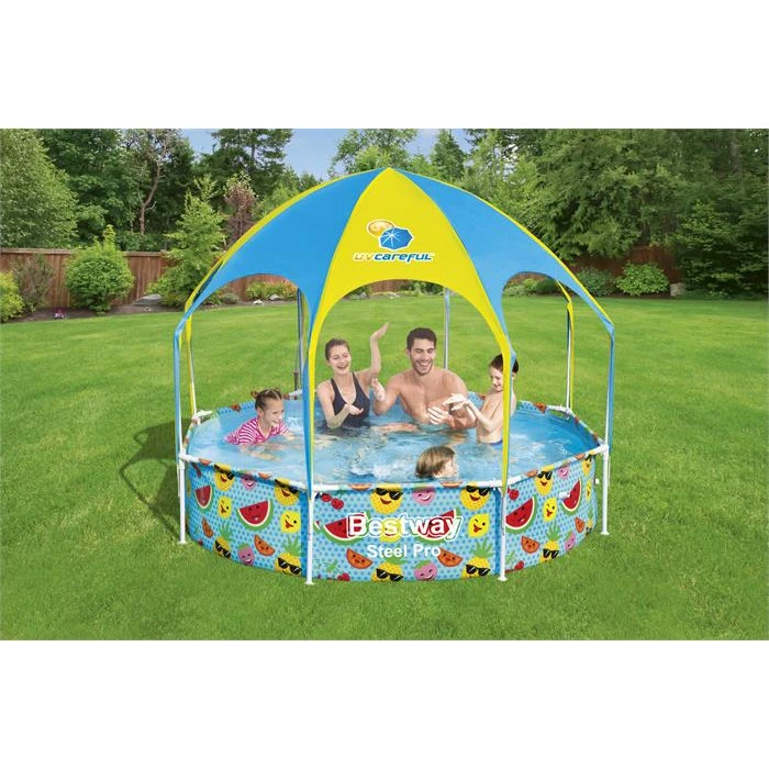 Piscine Tubulaire Bestway Ronde Steel Pro Avec Parasol 2,44 X 0,51 M â Image 2