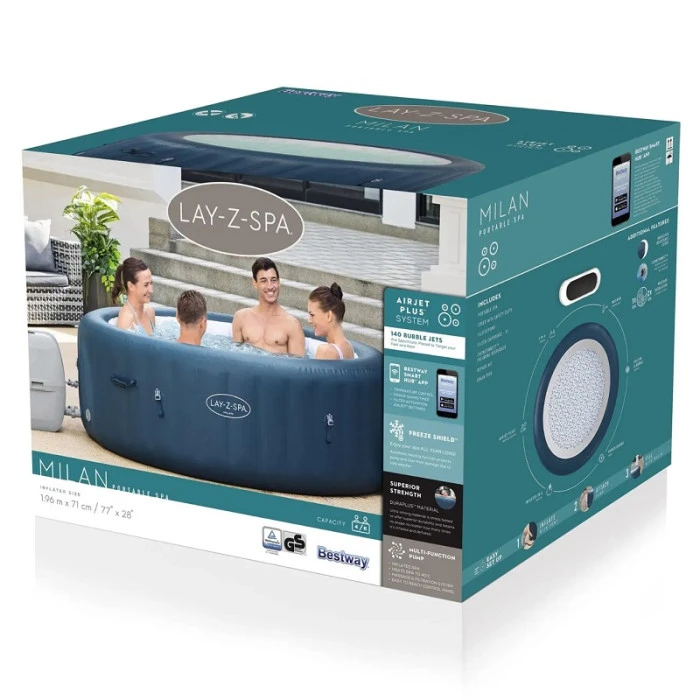 Spa Gonflable Bestway Lay-Z Spa MILAN AirJet Plus 6 Places â Image 7
