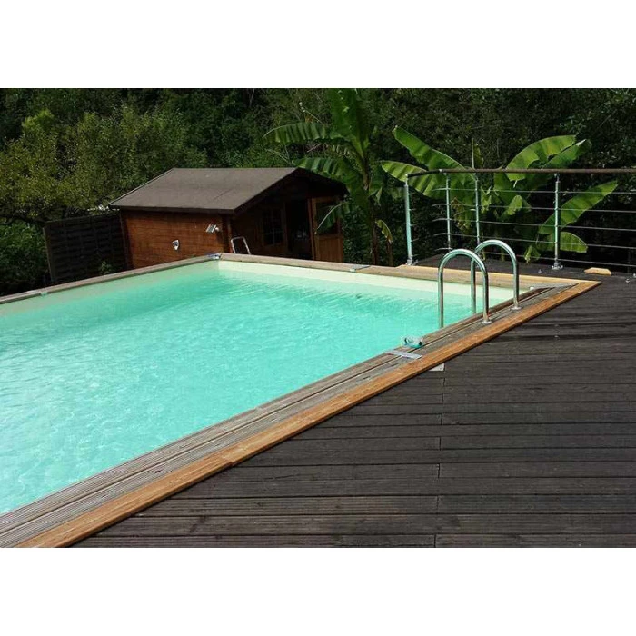 Piscine En Bois Rectangulaire Ubbink Sunwater 5,55 X 3,00 X 1,40 M - Liner Beige â Image 2