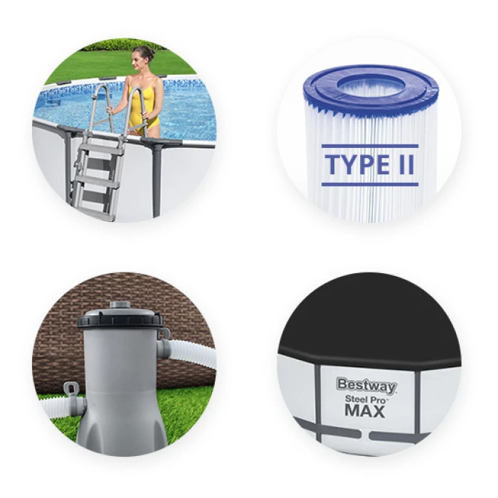 Piscine Tubulaire Bestway Ronde Steel Pro Max 4,57 X 1,22 M â Image 2
