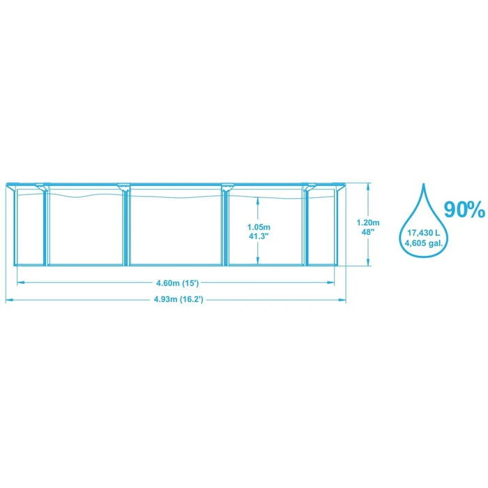 Piscine En Acier Bestway Hydrium - 4,60 X 1,20 M â Image 2