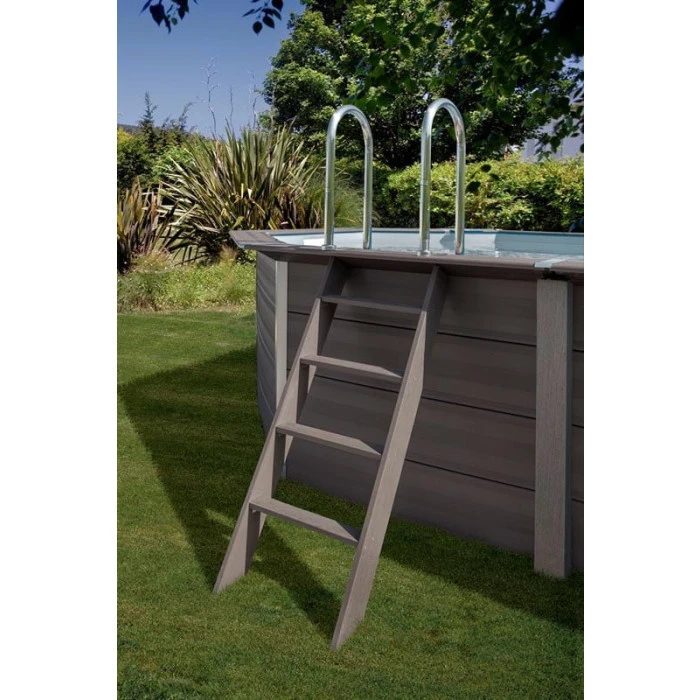 GRE Piscine Ovale Composite GrĂ© - 5,24 X 3,86 X 1,24 M â Image 6