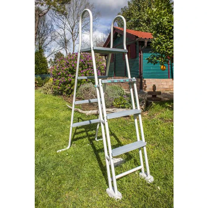 GRE Piscine Ronde Acier GrĂ© Bora Bora - 4,60 X 1,20 M â Image 7