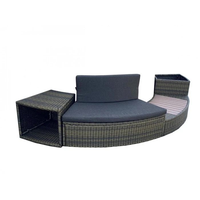 Entourage Rotin Pour Spa Bestway Lay-Z-Spa Ø 200 Cm - Gris Anthracite – Image 3