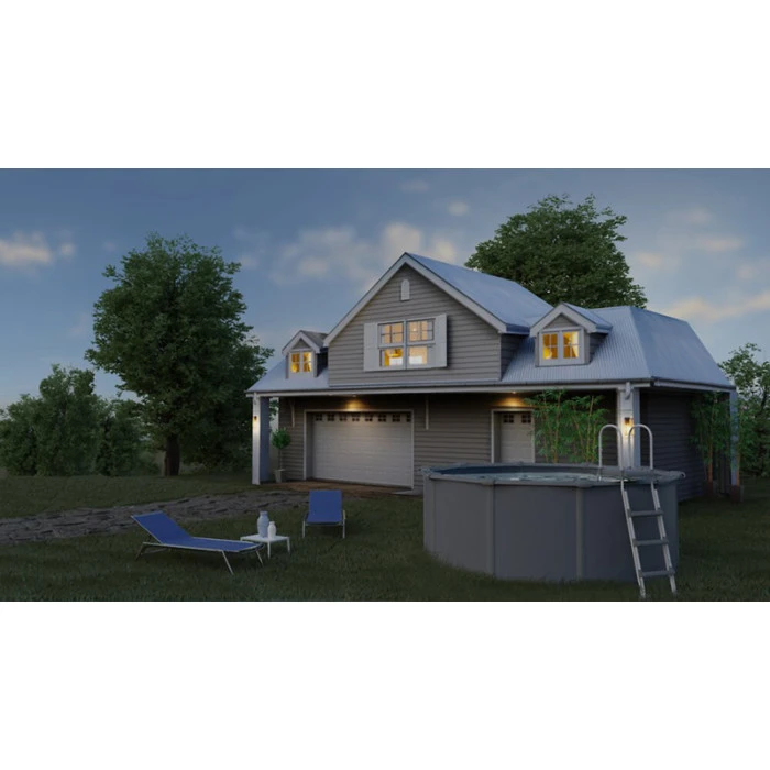 GRE Piscine Ronde Acier GrĂ© Gris Anthracite 4,60 X 1,30 M â Image 3