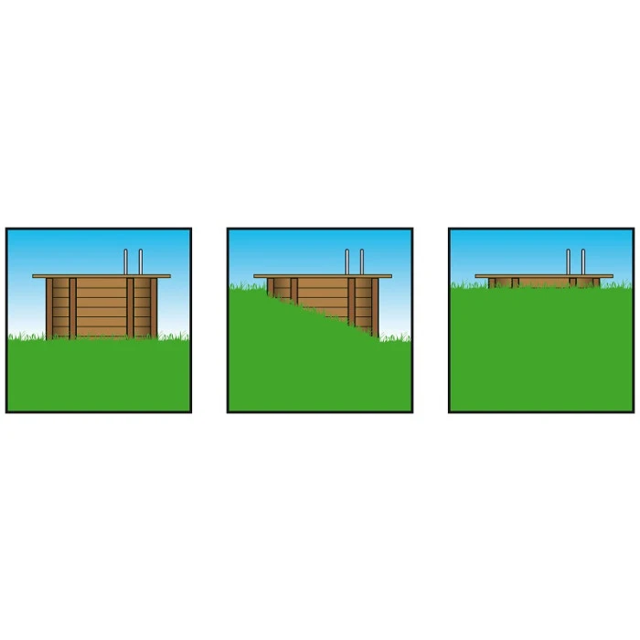 Piscine En Bois Rectangulaire Ubbink LinĂ©a 6,50 X 3,50 X 1,40 M - Liner Beige â Image 3