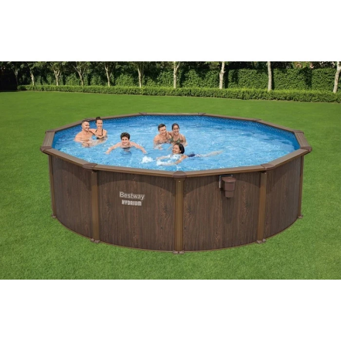 Piscine En Acier Bestway Hydrium Effet Bois Ă 4,90 X H 1,30 M â Image 3