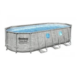 Piscine Tubulaire Ovale Bestway Power Steel Swim Vista 5,49 X 2,74 X 1,22
