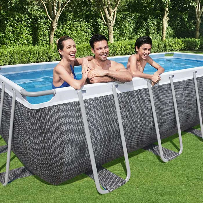 Piscine Tubulaire Bestway Power Steel Rotin Gris 5,49 X 2,74 X 1,22 M â Image 5