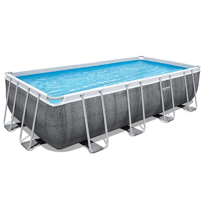 Piscine Tubulaire Bestway Power Steel Rotin Gris 5,49 X 2,74 X 1,22 M